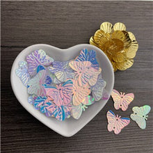 Load image into Gallery viewer, 150pcs(15g)Butterfly sequins 20mm butterfly shape beads handmade children's hair accessories DIY clothing accessories