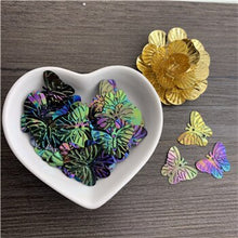 Load image into Gallery viewer, 150pcs(15g)Butterfly sequins 20mm butterfly shape beads handmade children's hair accessories DIY clothing accessories